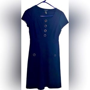 Banana Republic Navy button front dress